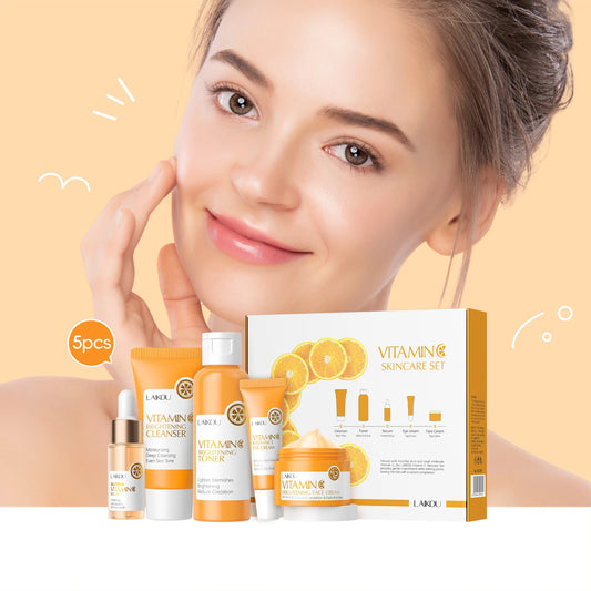 Vitamin C Brightening Skincare Set – 5 Step Glow Routine